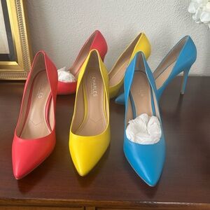 Charles by Charles David Pointed-Toe Stiletto Pumps in Red, Yellow & Blue
